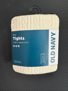 Old Navy Cream Cable-Knit Baby Tights